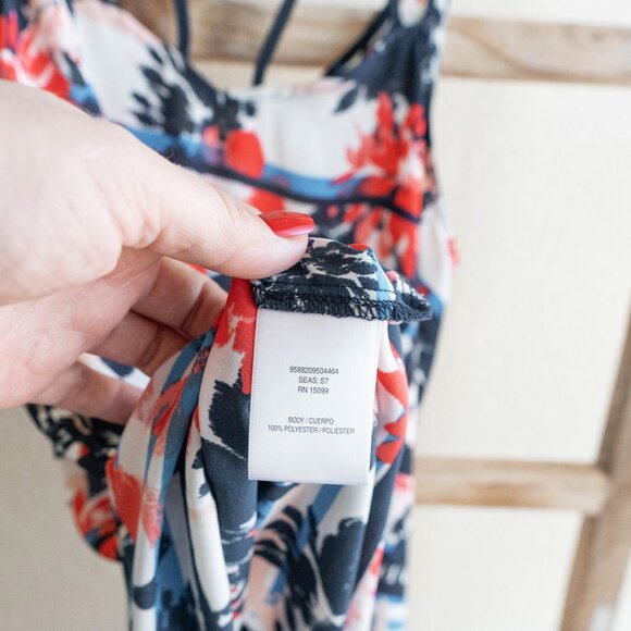 Simply Styled Floral Sleeveless Top | Size L | Strappy Back - Picture 6 of 6